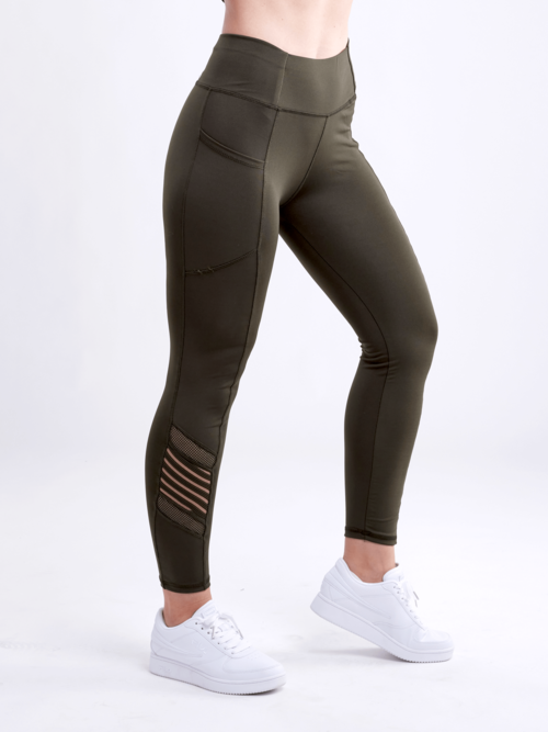 Legging de Pilates taille haute JupiterGear avec poches latérales et pan en maille