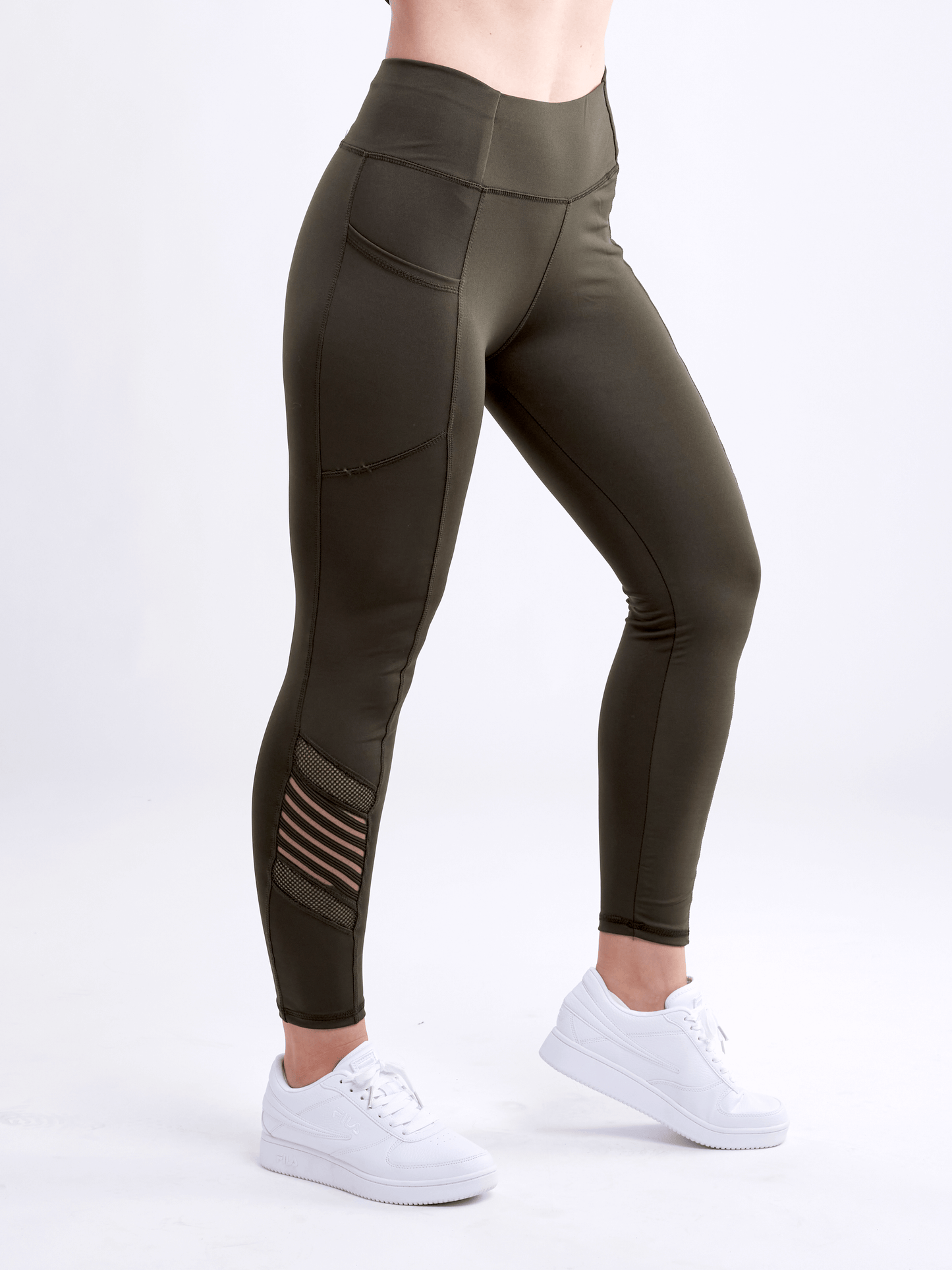 Legging de Pilates taille haute JupiterGear avec poches latérales et pan en maille