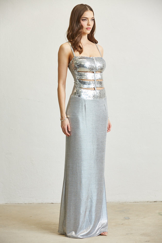 Moonlight Shimmer Maxi Dress