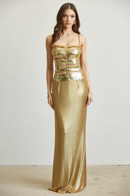 Moonlight Shimmer Maxi Dress