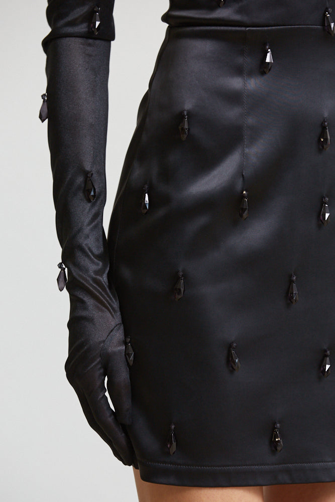 Vestido sin tirantes Serenity de satén