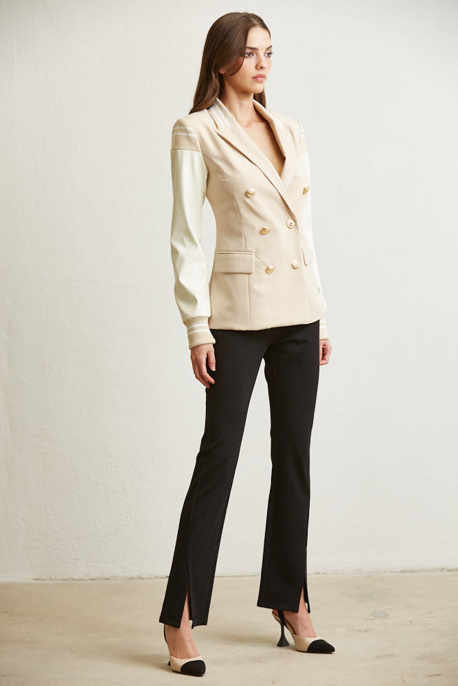 Long Sleeve Lapel Blazer for Women