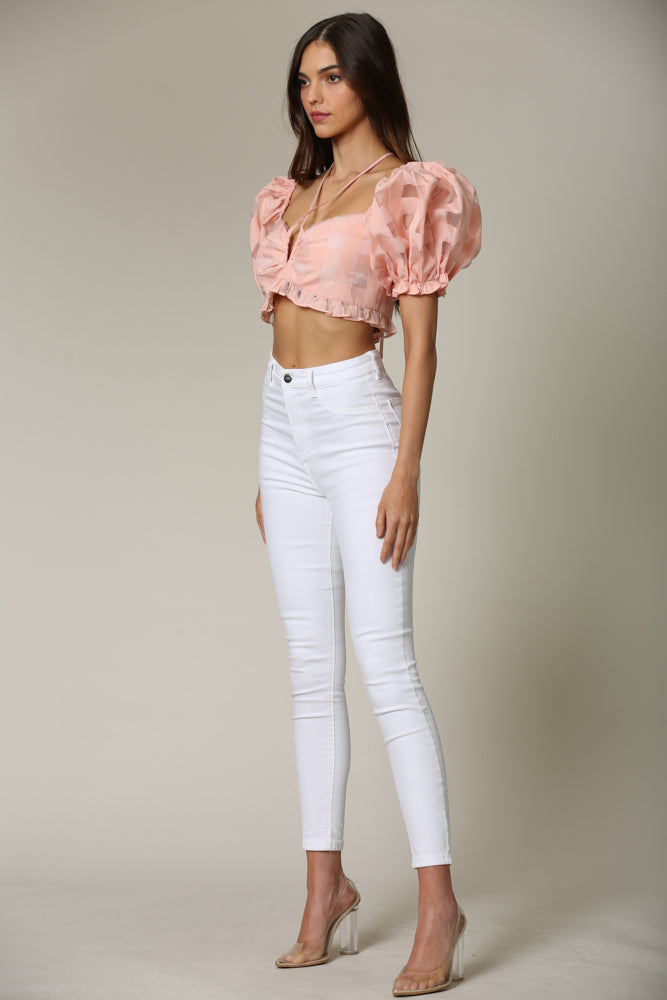 Square Neck Puff Sleeve Top – Elegant & Trendy for Every Occasion