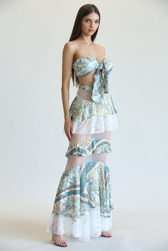Brisa - Conjunto de patrones con estampado paisley