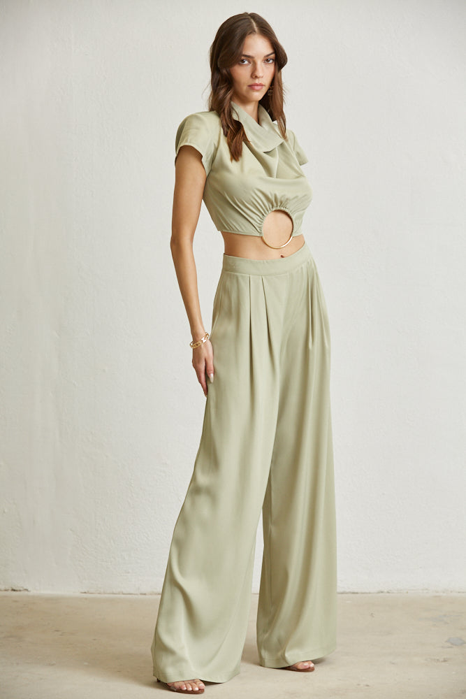 Ensemble de tissus en satin Zoey