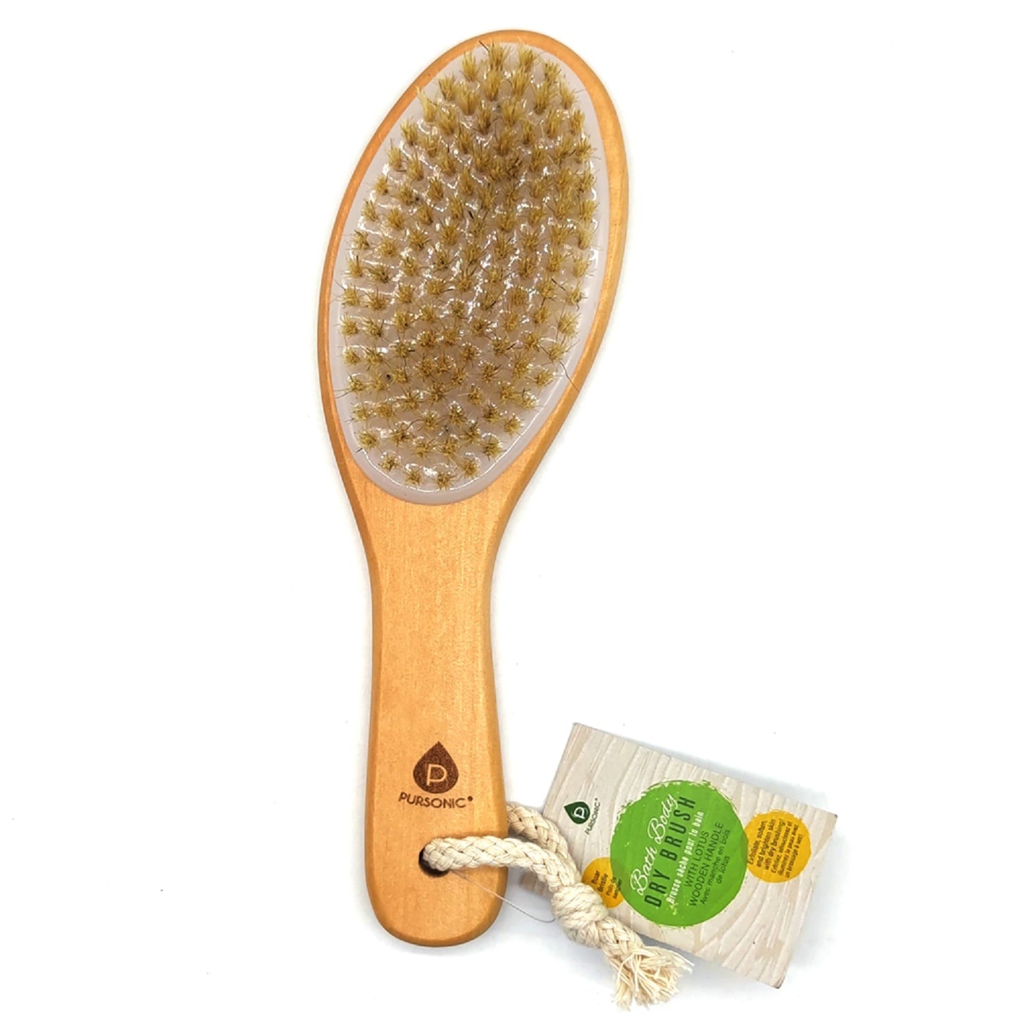 Cepillo de baño con mango de madera de loto