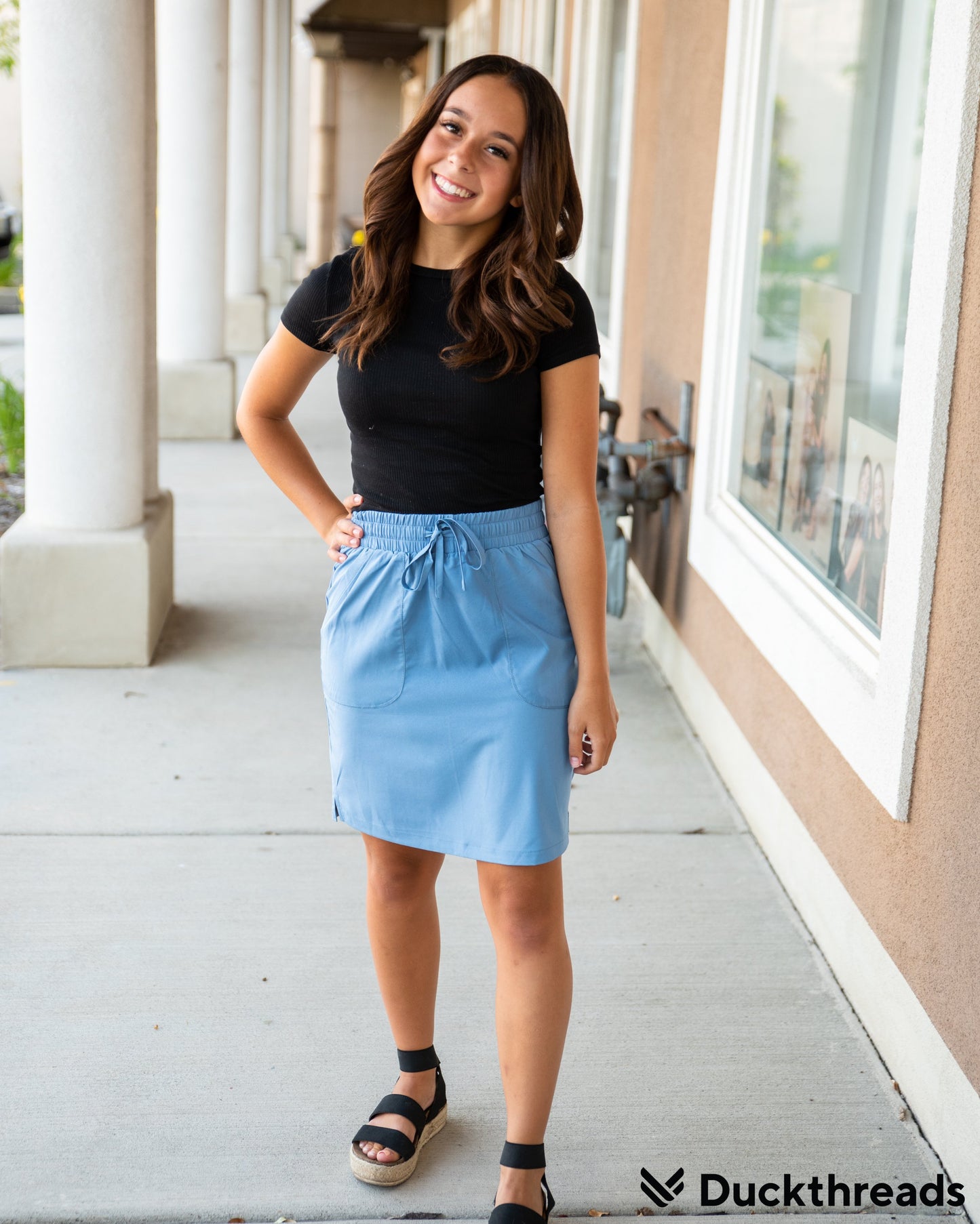 DT BREEZE Sporty Skirt in Sky Blue