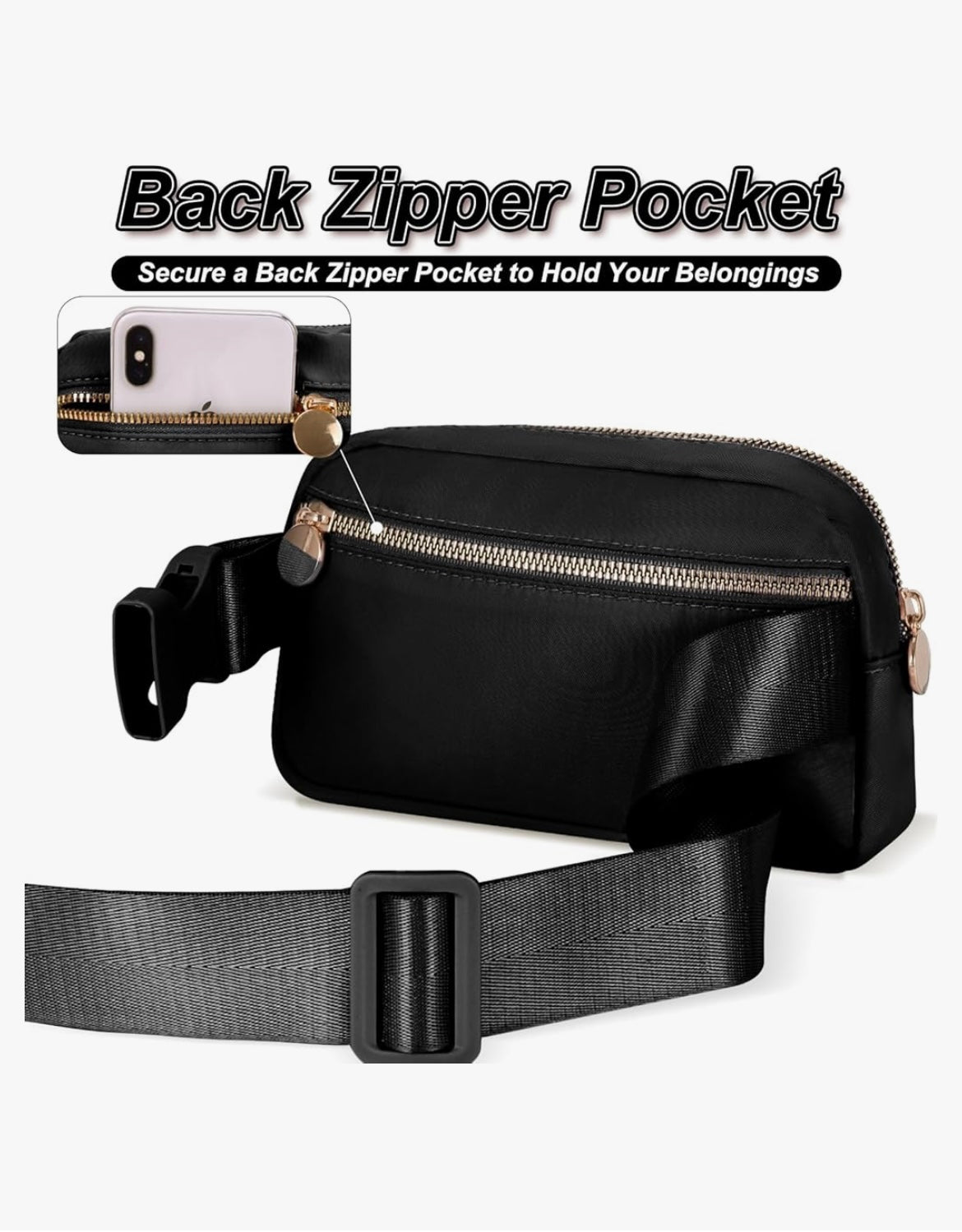 Teacher Appreciation Gift – Initial “R” Black Crossbody Bag