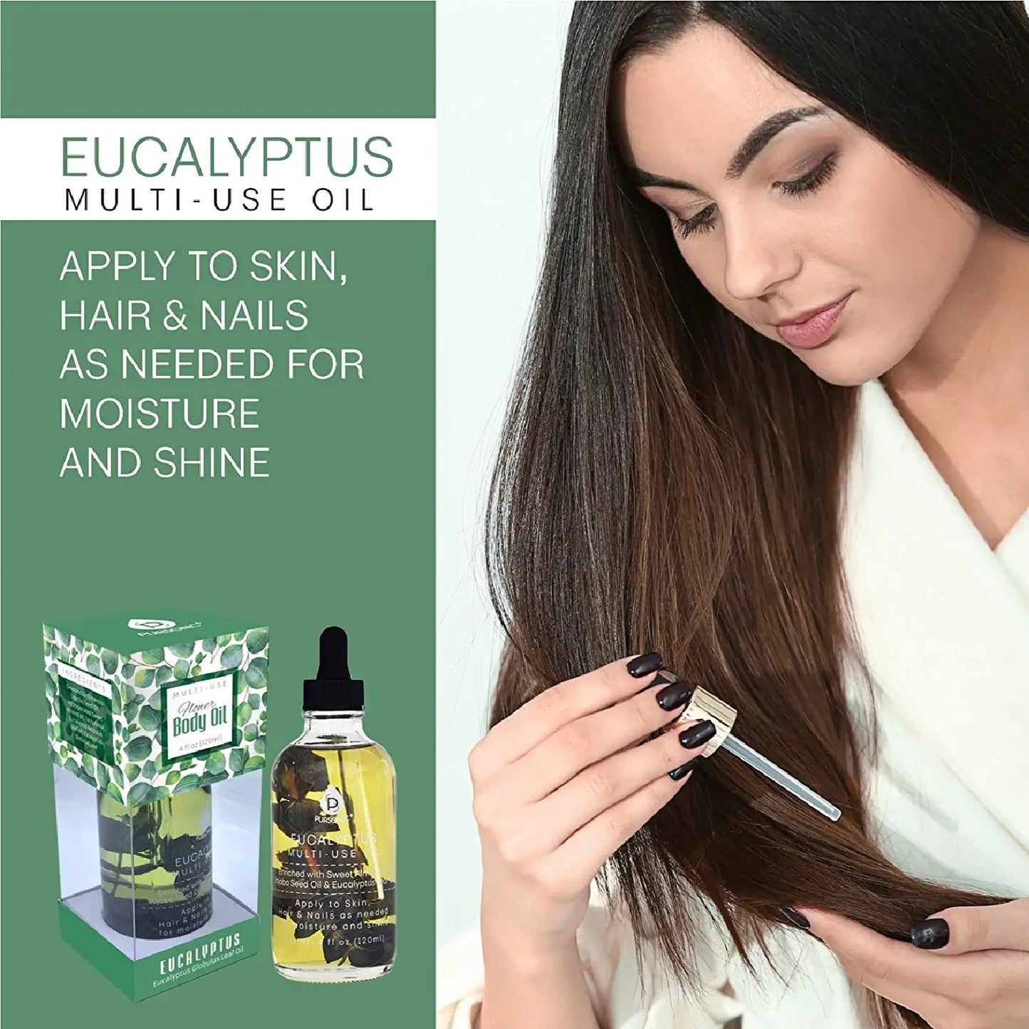 Aceites corporales multiusos de flor de eucalipto, 4 oz