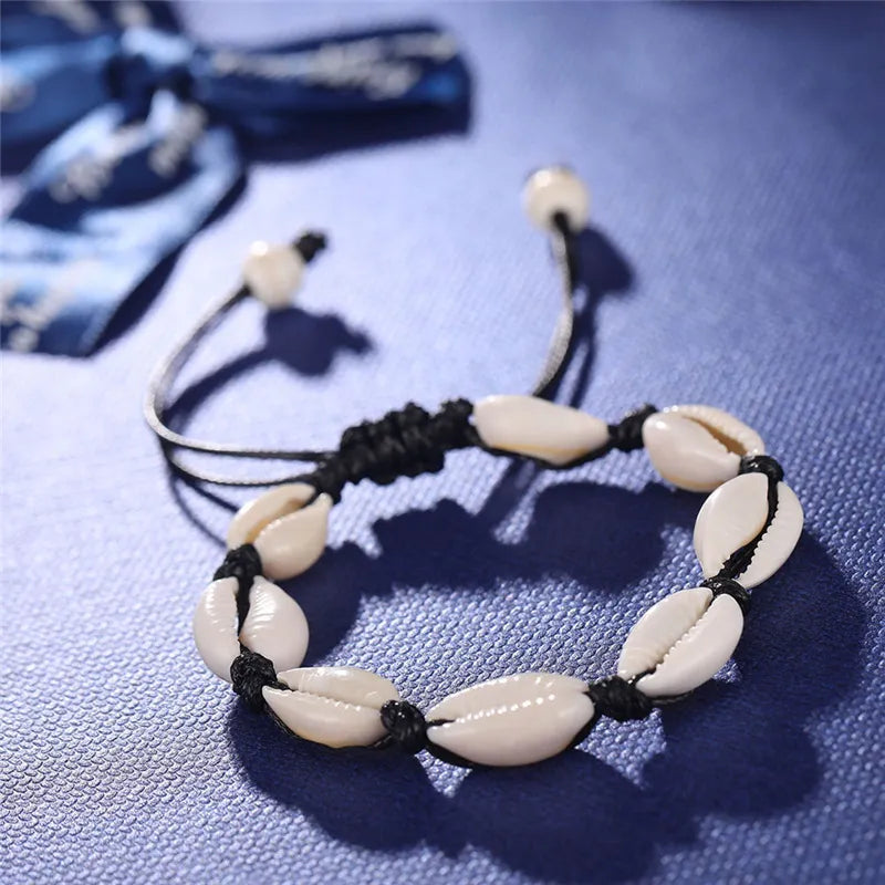 Tobillera de concha estilo bohemio chic