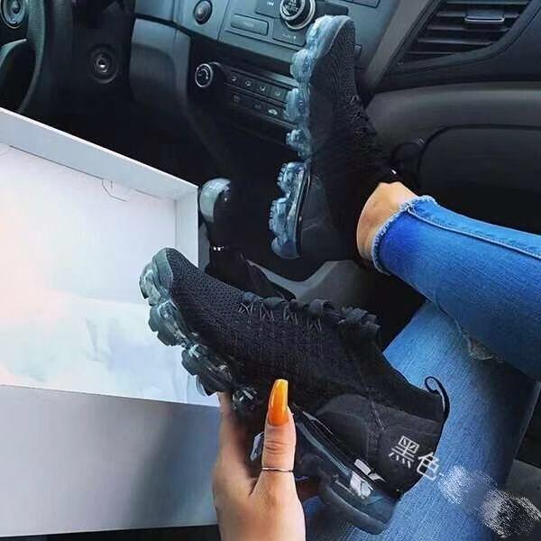Zapatillas moradas 2021 para mujer, zapatos casuales de malla con colchón de aire, planas