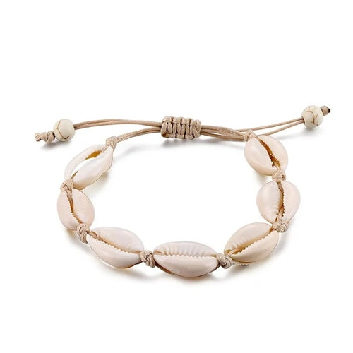 Tobillera de concha estilo bohemio chic