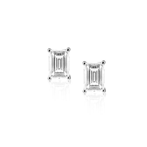 Clous d'oreilles taille émeraude Katie