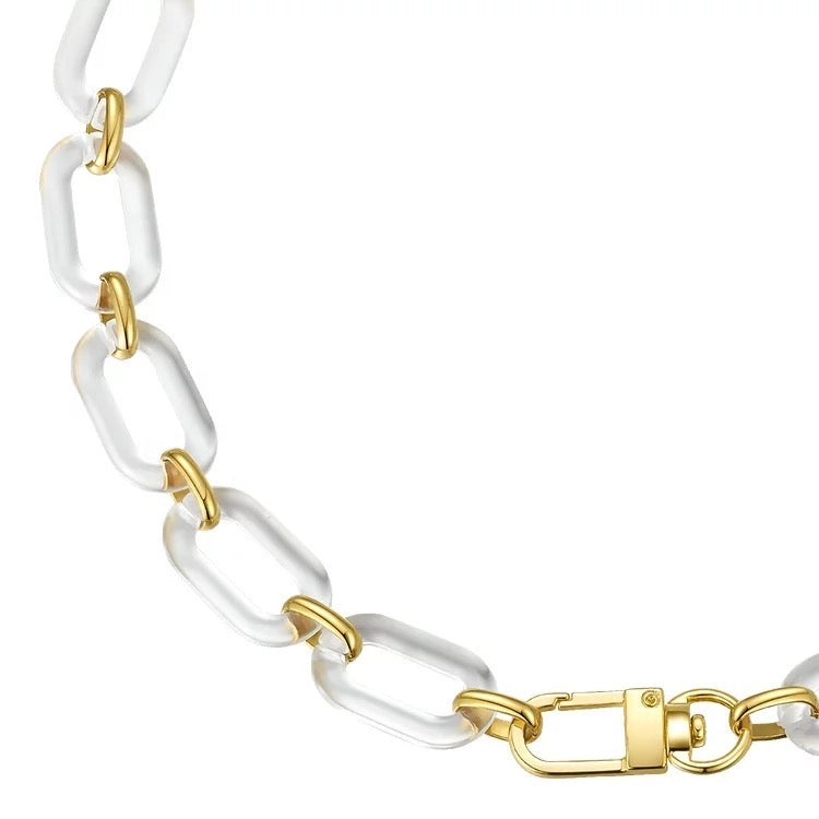 Collier transparent en acrylique Jenna