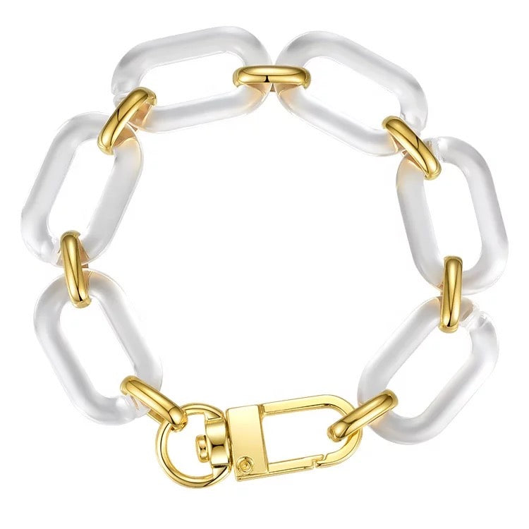 Pulsera de acrílico transparente Jenna Link