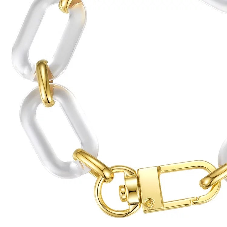 Pulsera de acrílico transparente Jenna Link