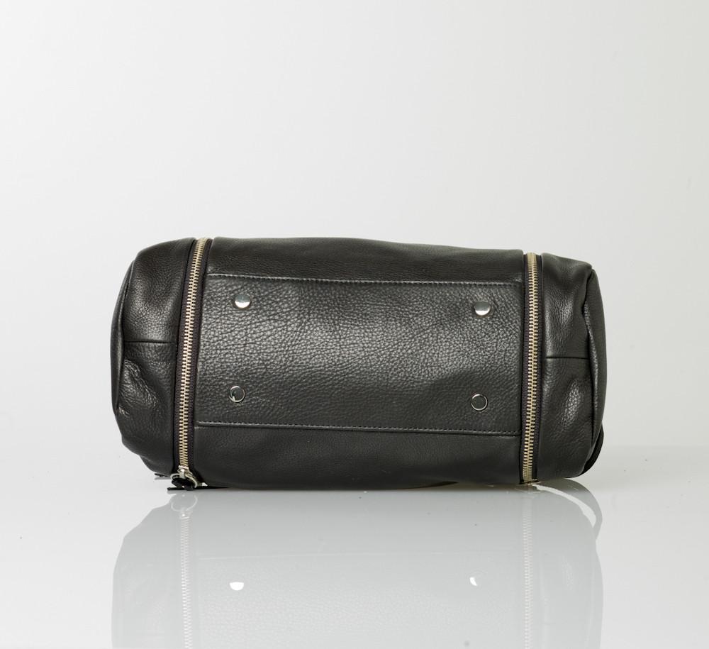 Gold Real Python Satchel with expanding zippers