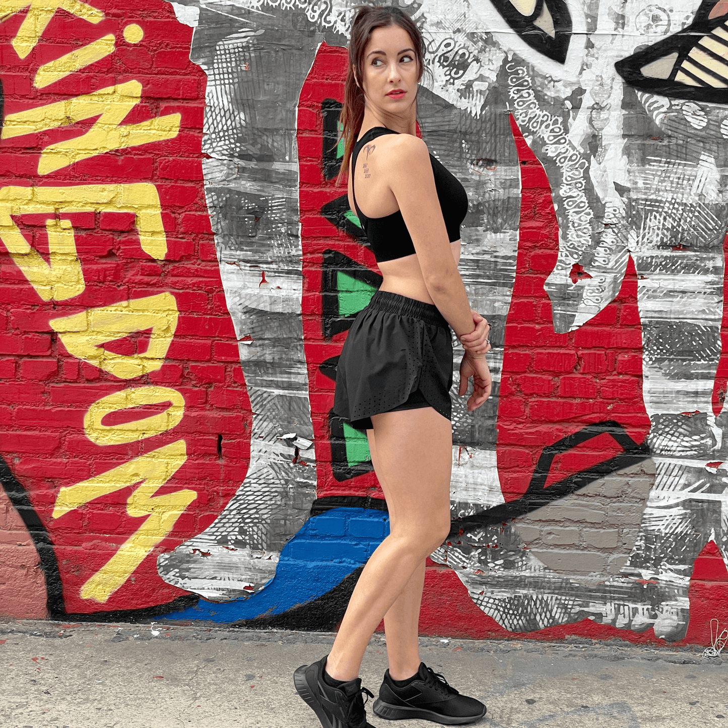 Short de sport Arielle avec compression intégrée