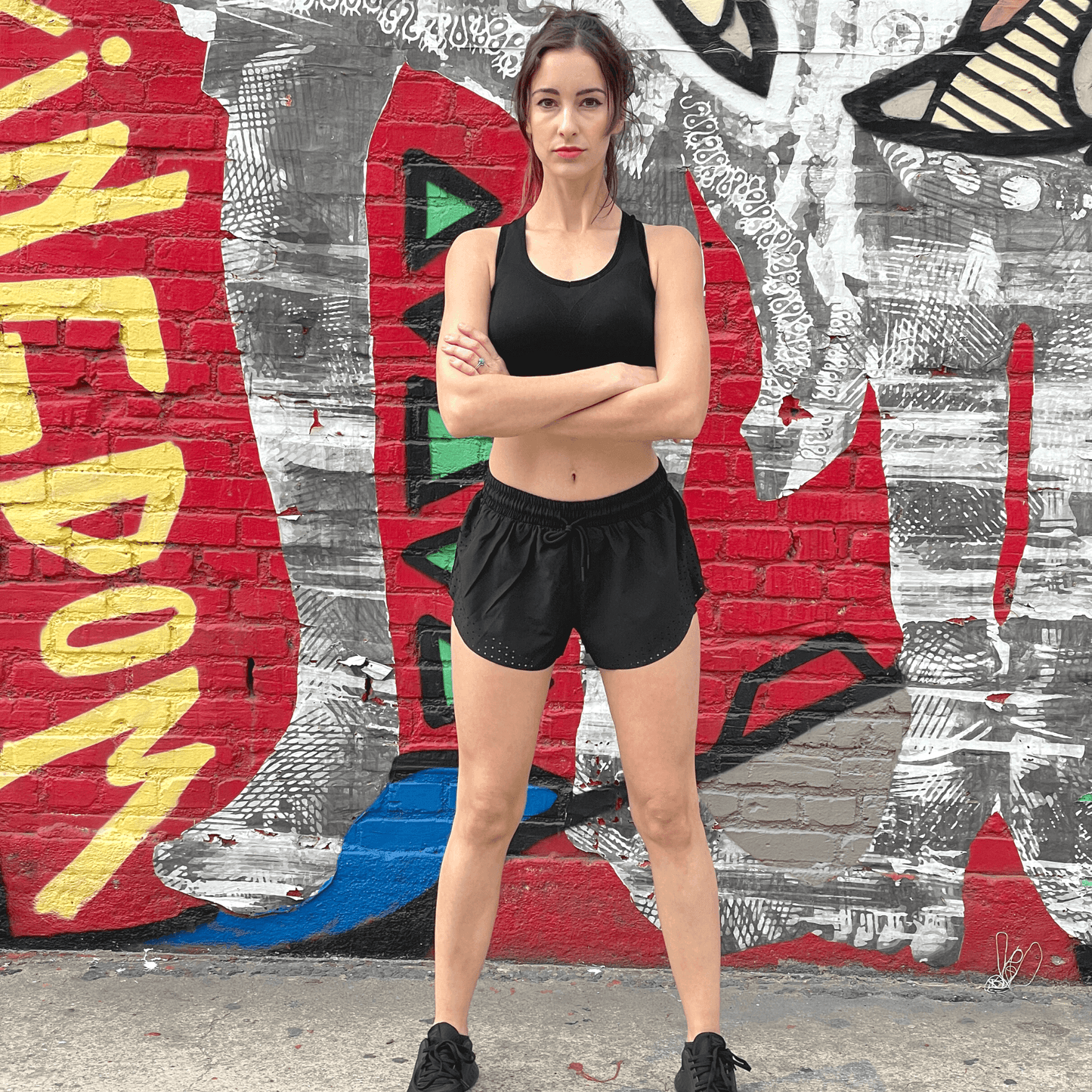 Short de sport Arielle avec compression intégrée