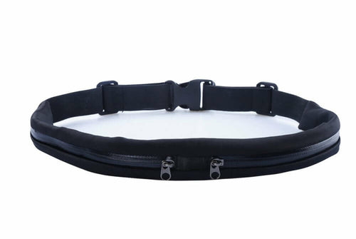 Cinturón para correr de doble bolsillo Stride y riñonera de viaje para actividades al aire libre