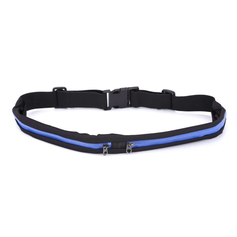 Cinturón para correr de doble bolsillo Stride y riñonera de viaje para actividades al aire libre
