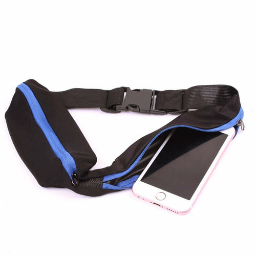 Cinturón para correr de doble bolsillo Stride y riñonera de viaje para actividades al aire libre