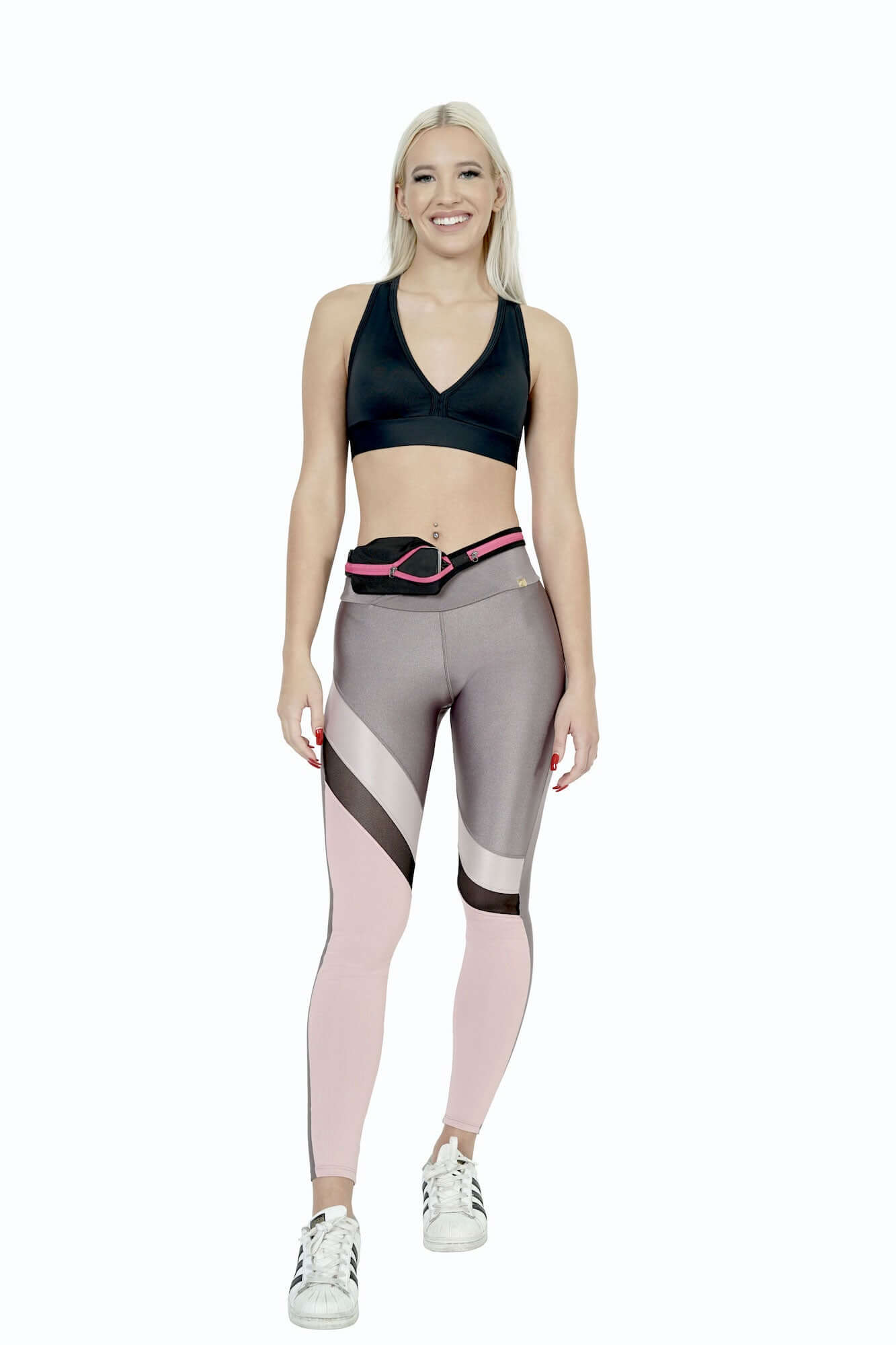 Cinturón para correr de doble bolsillo Stride y riñonera de viaje para actividades al aire libre