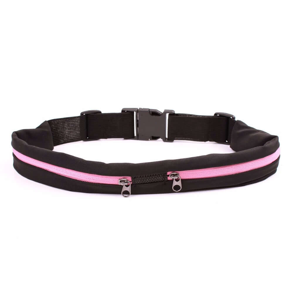 Cinturón para correr de doble bolsillo Stride y riñonera de viaje para actividades al aire libre