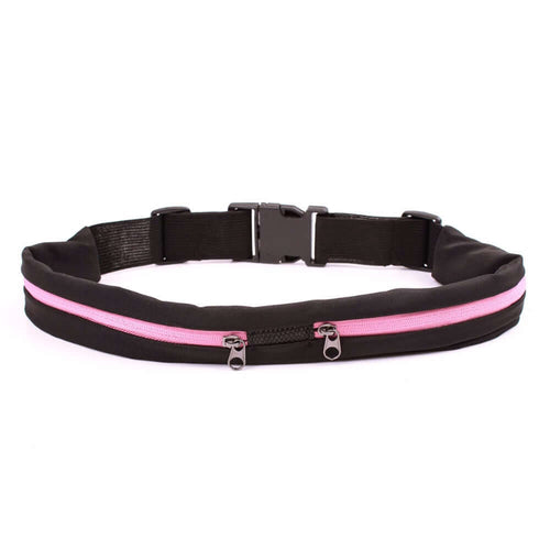 Cinturón para correr de doble bolsillo Stride y riñonera de viaje para actividades al aire libre