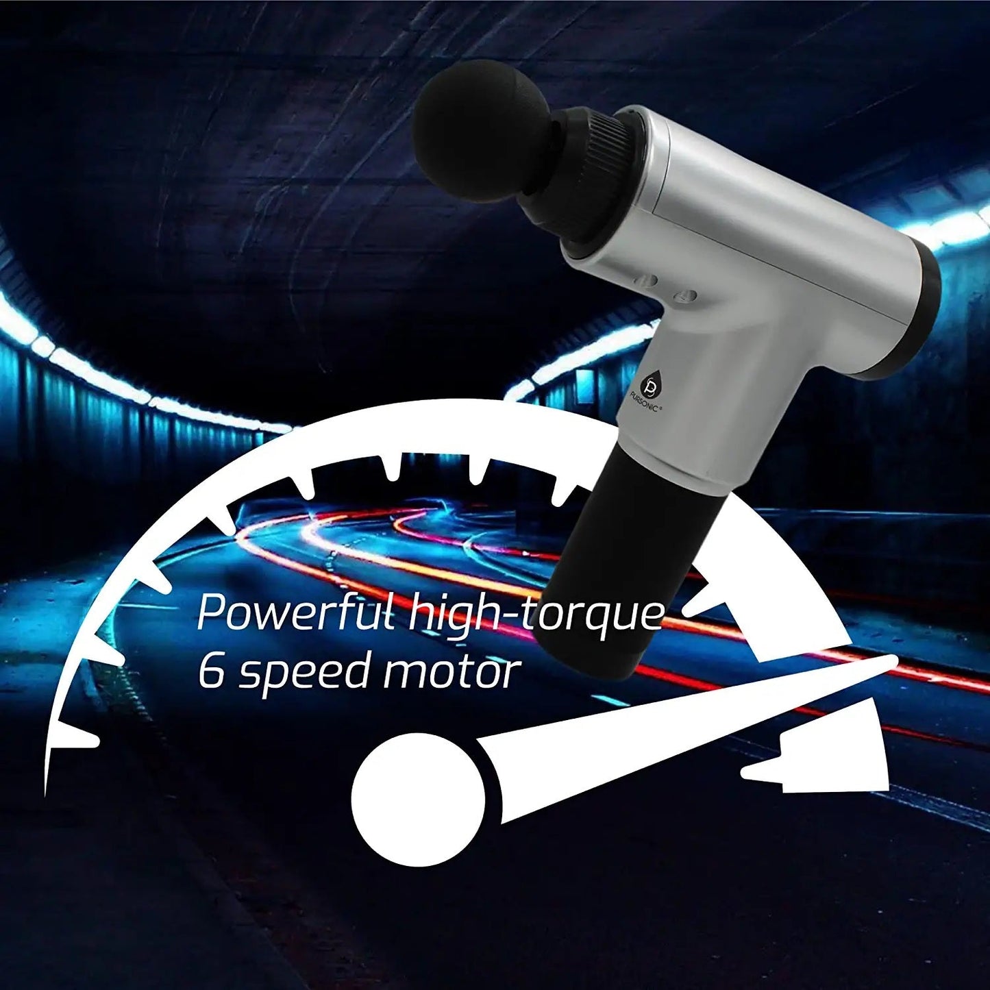 Pistolet de massage professionnel sans fil et rechargeable à 6 vitesses