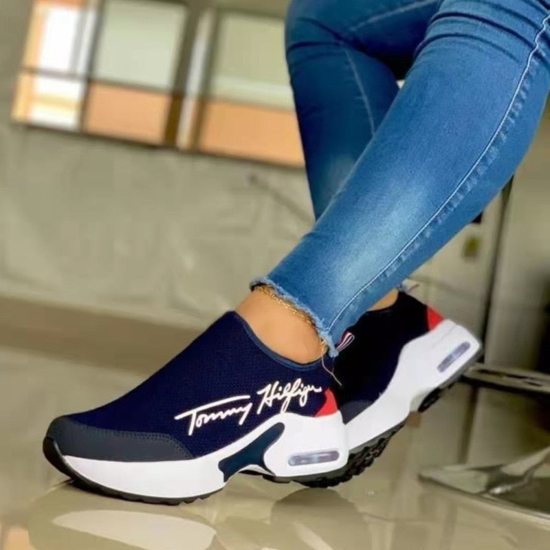 Baskets compensées respirantes et décontractées pour femmes, tendance 2022