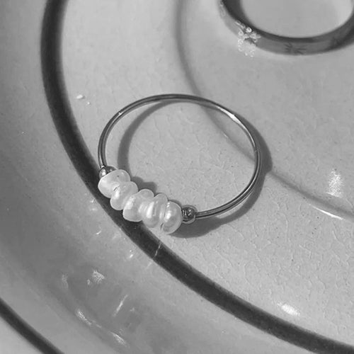 Anillo de perla natural de agua dulce