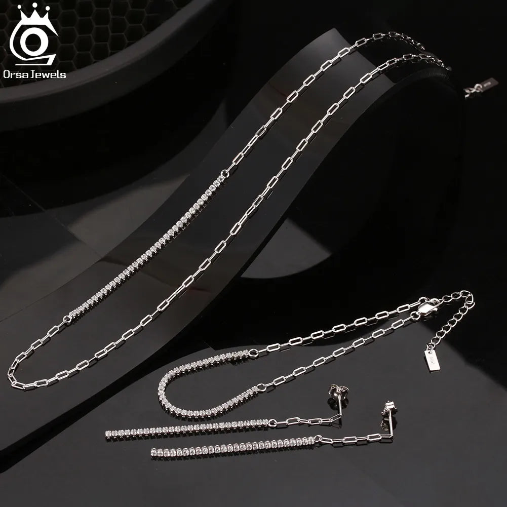 Bracelet tennis trombone plaqué or 14 carats