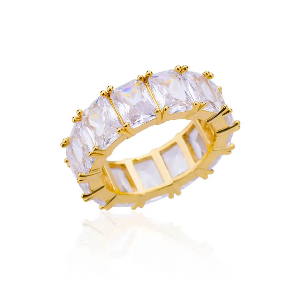 Trendy Crystal Gold Plated Ring