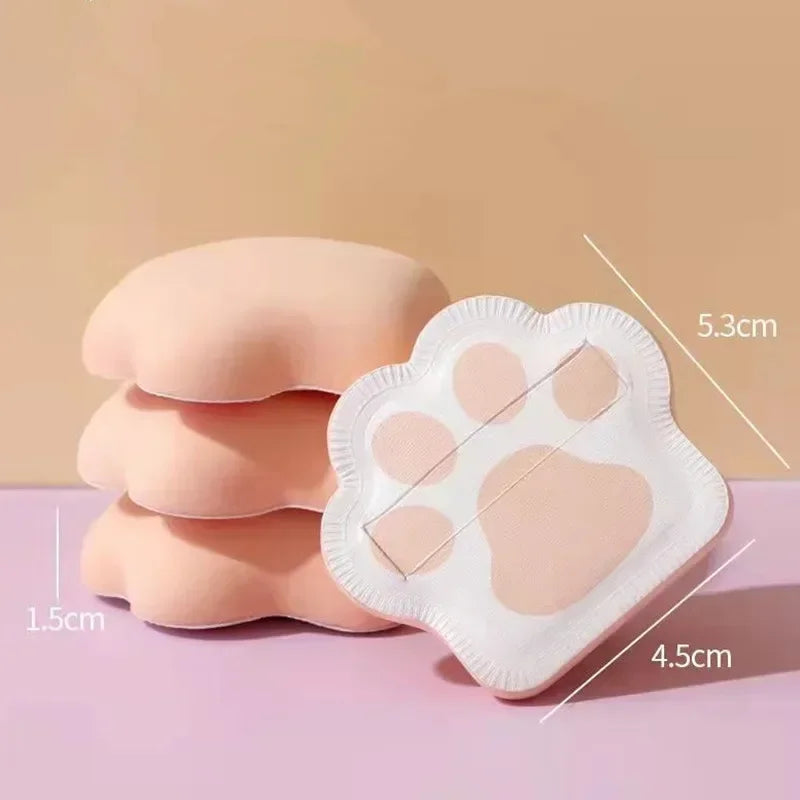 Lot de 3 éponges à poudre super douces en forme de griffes de chat pour fond de teint