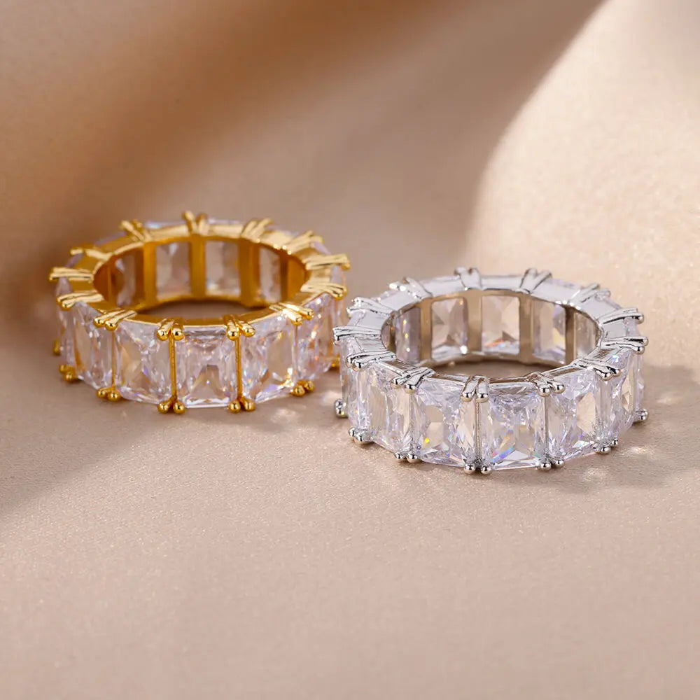 Trendy Crystal Gold Plated Ring