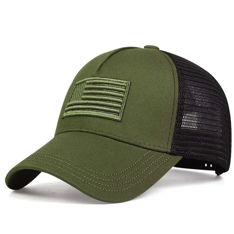 Casquette de baseball brodée avec drapeau américain