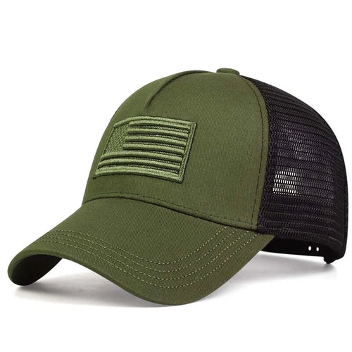Casquette de baseball brodée avec drapeau américain