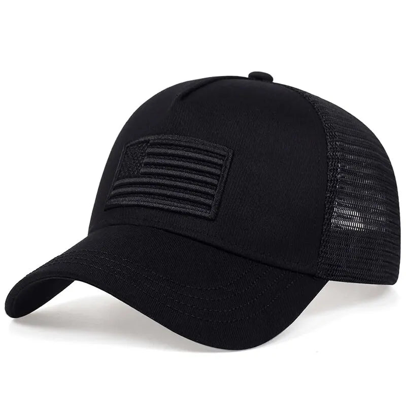Casquette de baseball brodée avec drapeau américain
