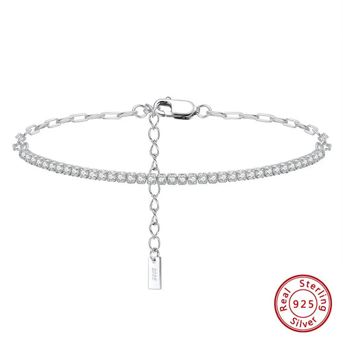 Bracelet tennis trombone plaqué or 14 carats
