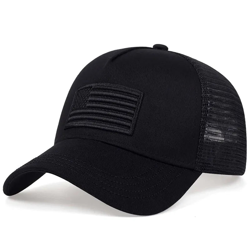Casquette de baseball brodée avec drapeau américain