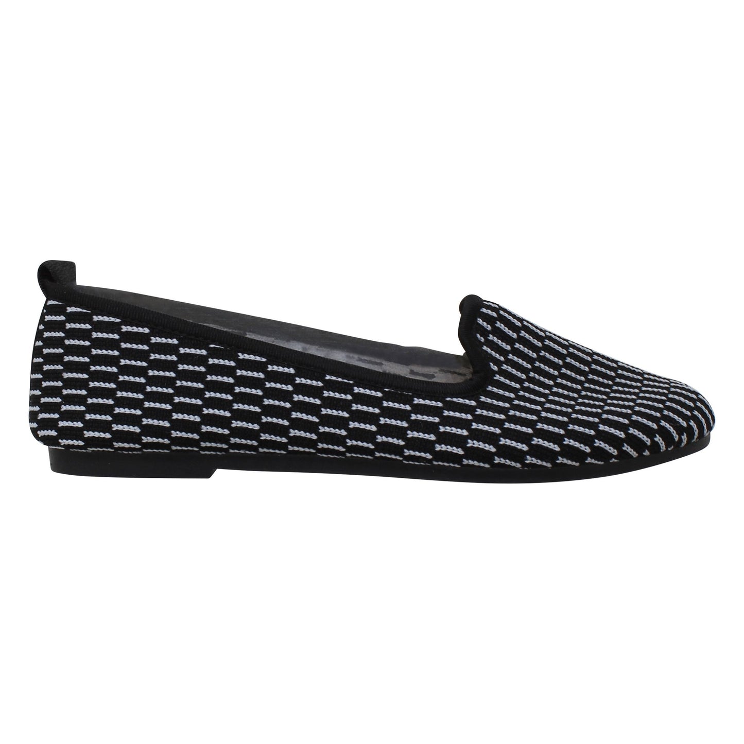 SOBEYO Bailarinas para mujer, estilo suéter, suela de goma suave, zapatos de gamuza negra