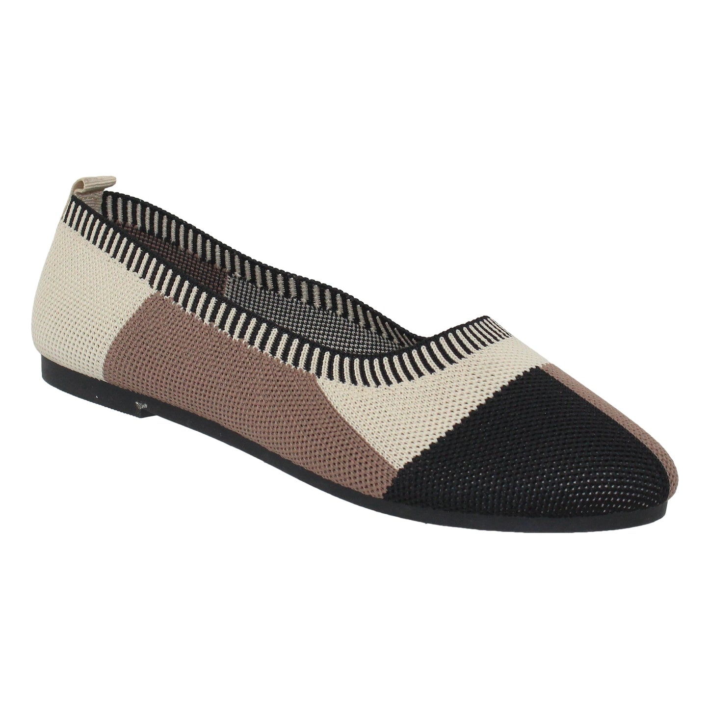 SOBEYO - Bailarinas para mujer, estilo suéter, suela de goma suave, sin cordones, informales