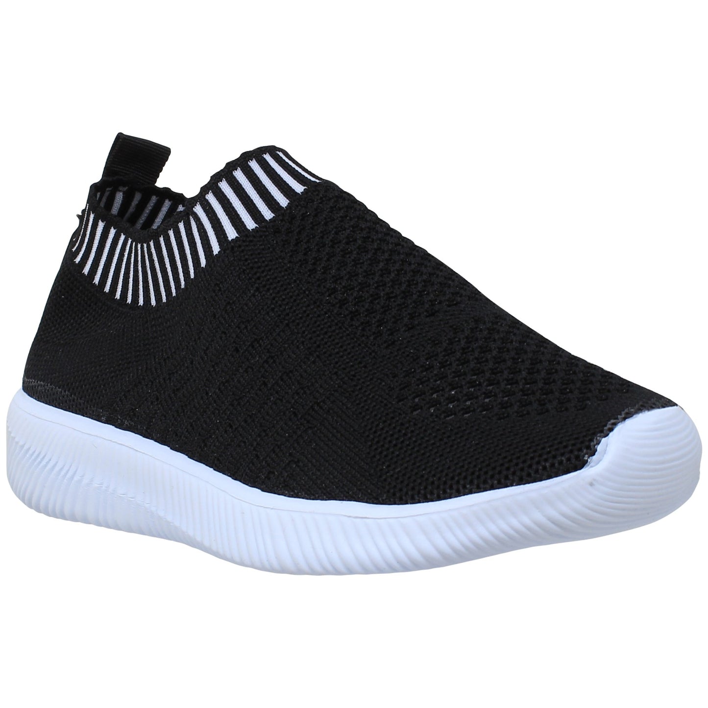 Zapatillas deportivas SOBEYO para mujer, con puños a rayas, color negro