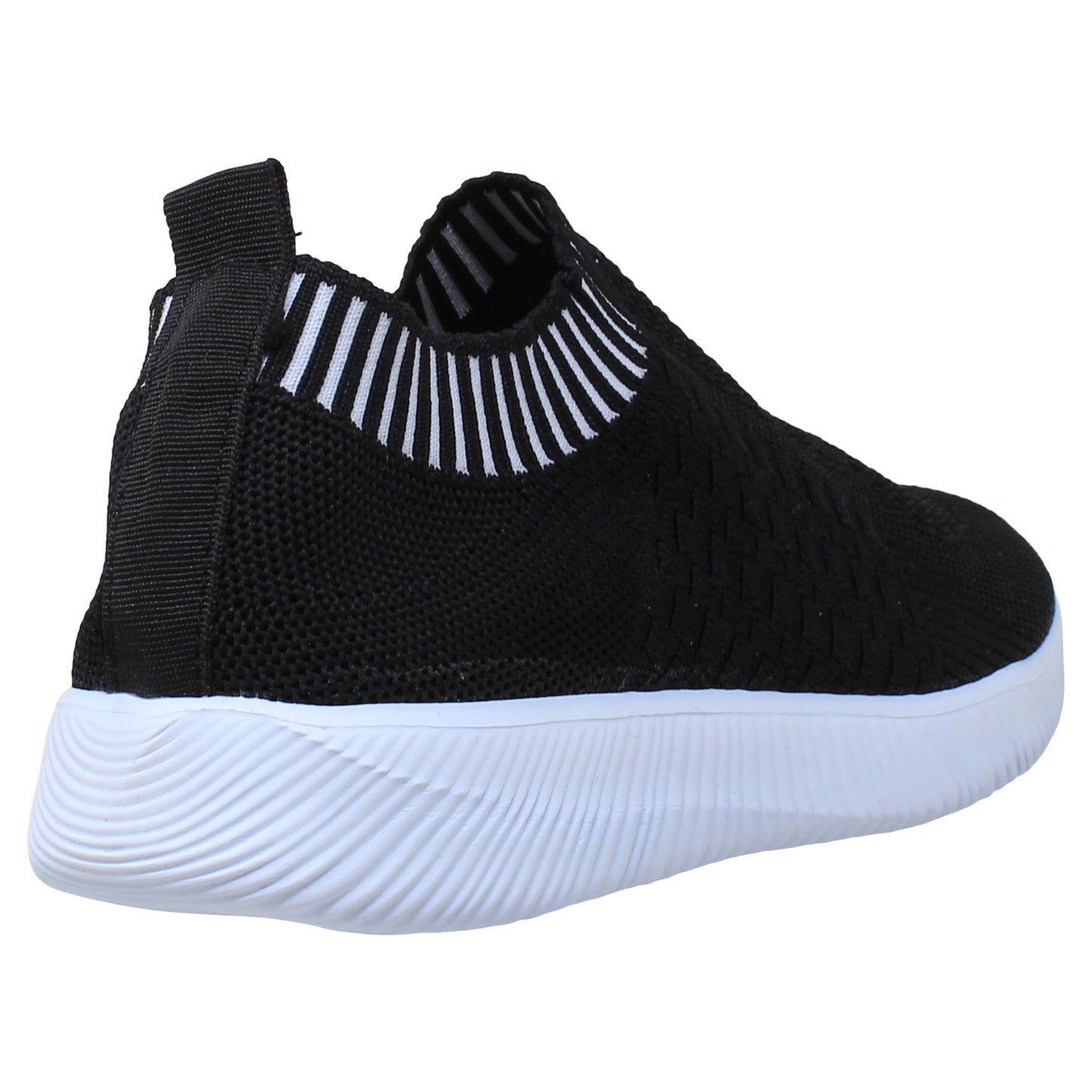 Zapatillas deportivas SOBEYO para mujer, con puños a rayas, color negro