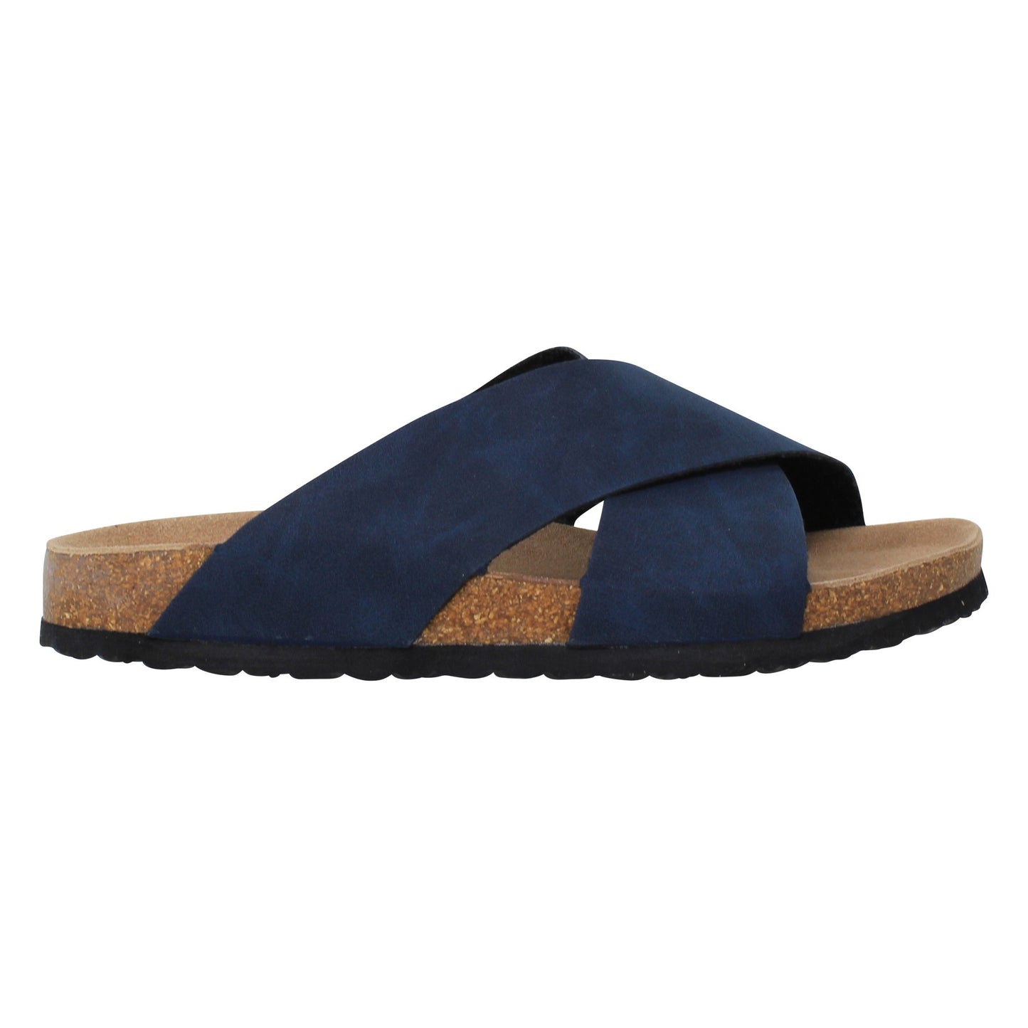 Sandalias clásicas de corcho SOBEYO con tiras cruzadas y sin cordones en azul marino
