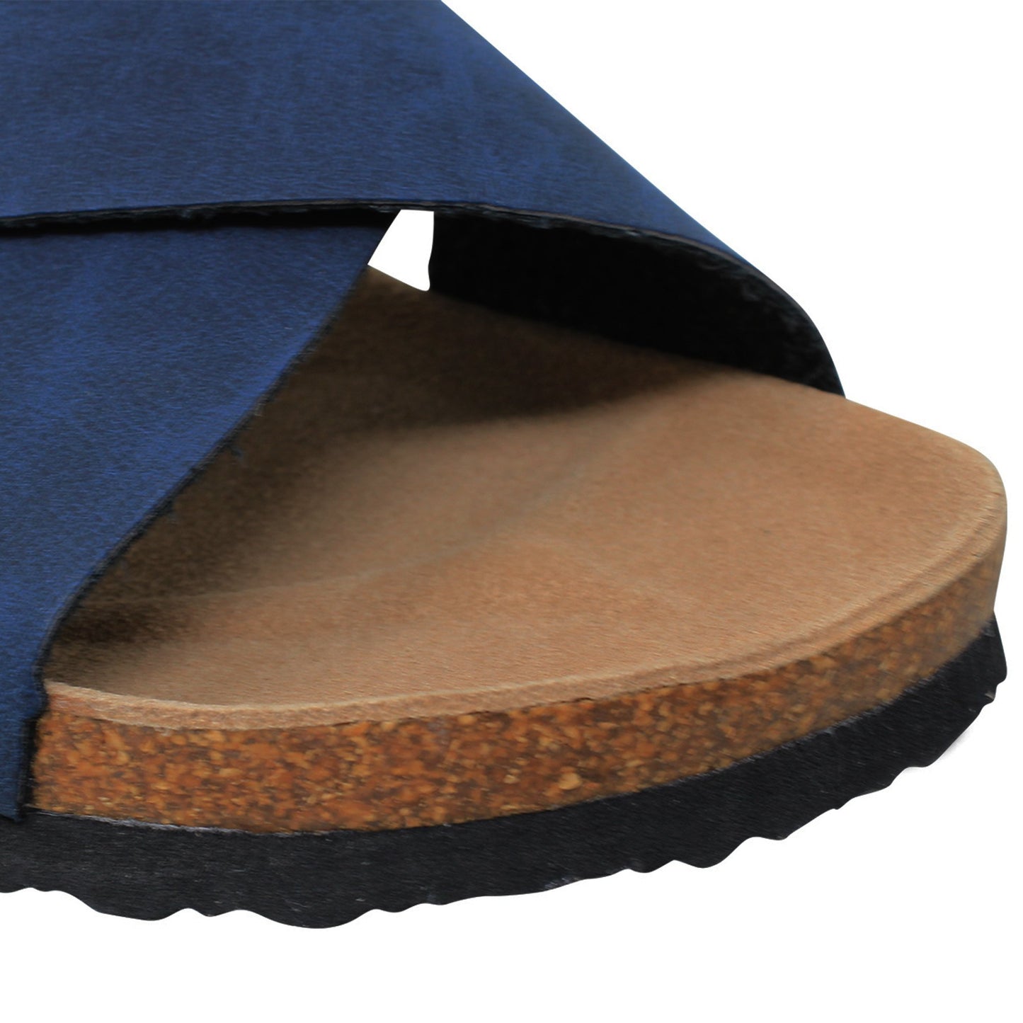 Sandalias clásicas de corcho SOBEYO con tiras cruzadas y sin cordones en azul marino