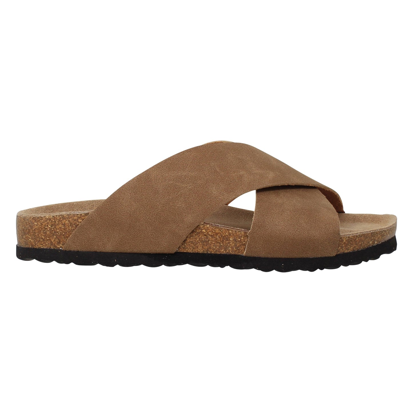 Sandalias clásicas de corcho SOBEYO con tiras cruzadas y sin cordones en color tostado