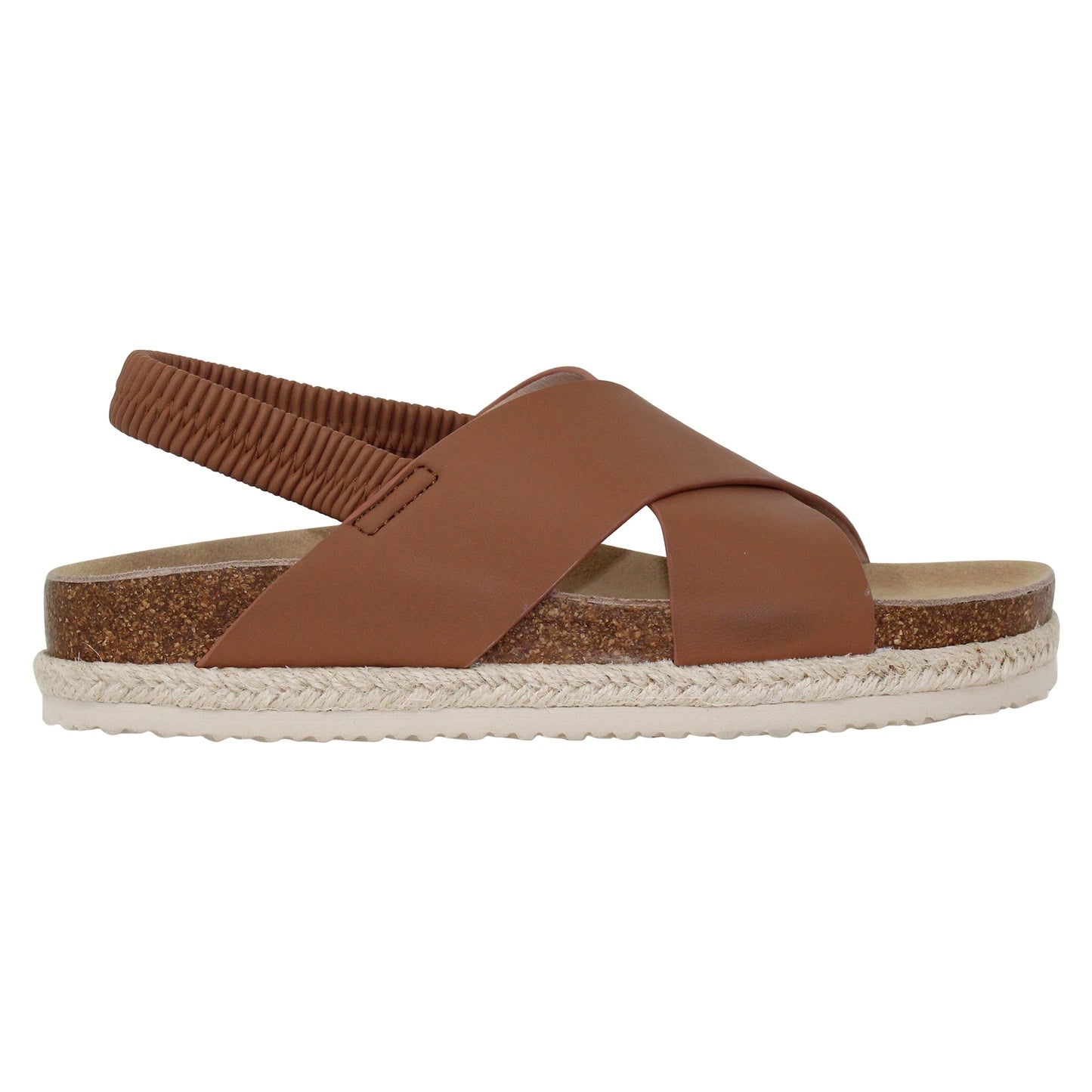 Sandales à plateforme croisées classiques pour femmes, espadrilles à bride arrière