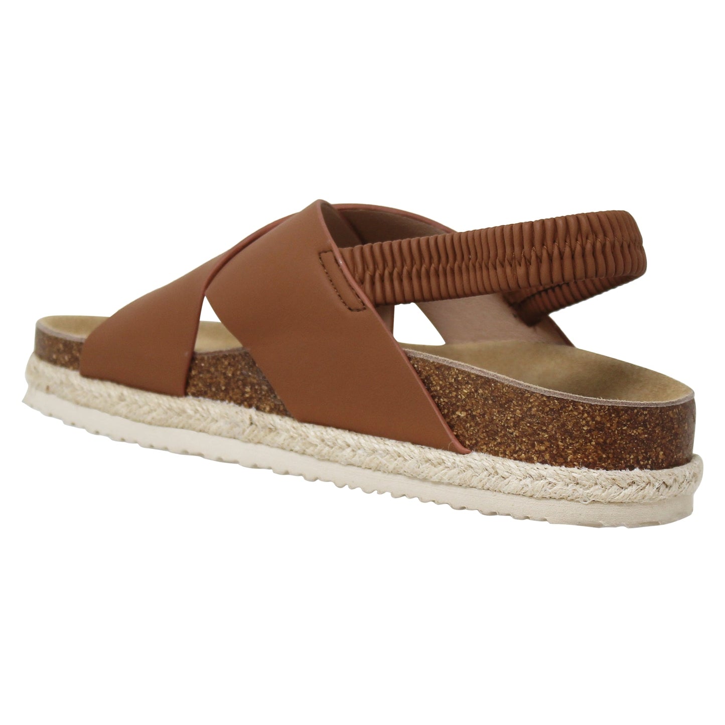 Sandales à plateforme croisées classiques pour femmes, espadrilles à bride arrière
